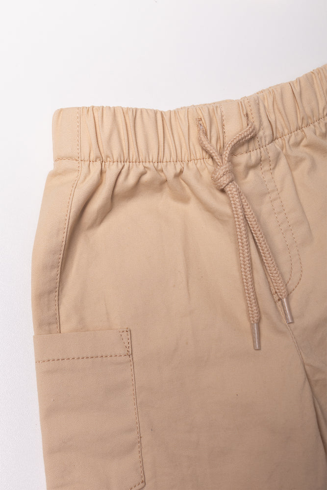 3 Piece T-Shirt, Shirt And Cargo Shorts Set Natural (3)