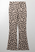 Leopard Flare Leggings Natural