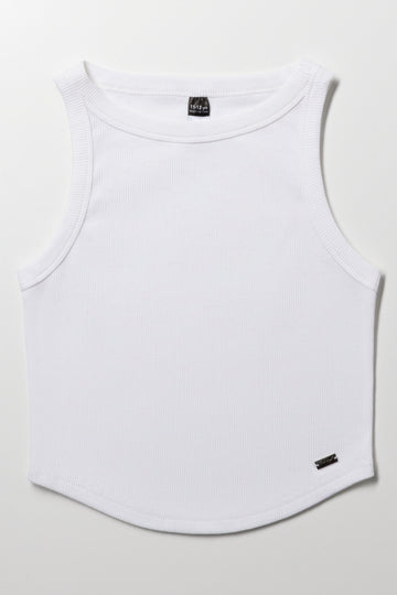 Rib Vest White