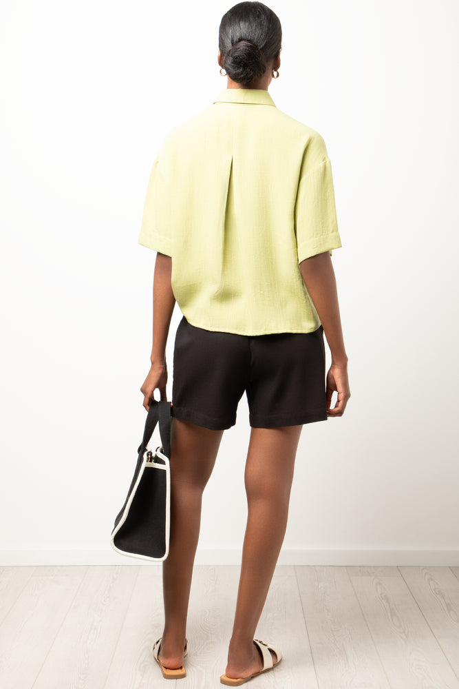 Linen Woven Shorts Black (2)