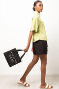 Linen Woven Shorts Black (3)