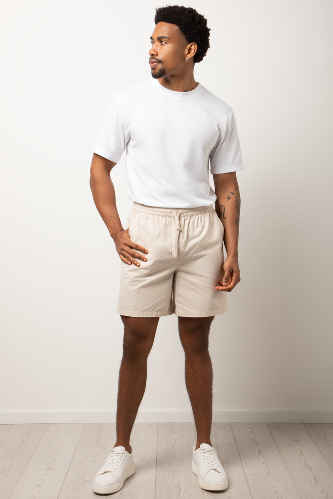 Woven Pull On Shorts Natural