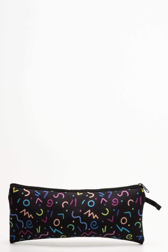 Squiggles Long Pencil Bag Black