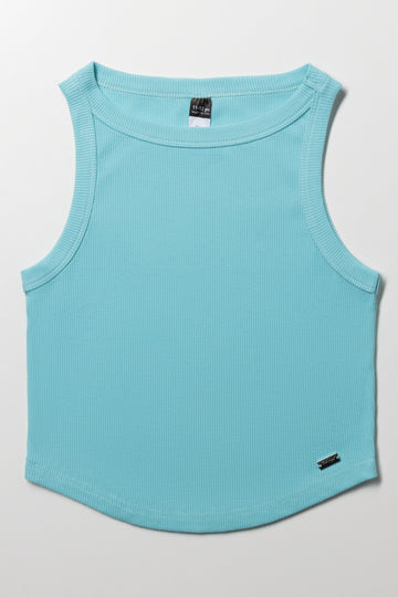 Rib Tank Vest Blue