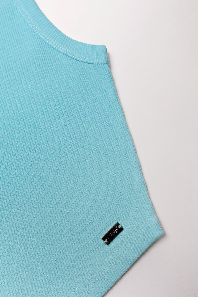 Rib Tank Vest Blue