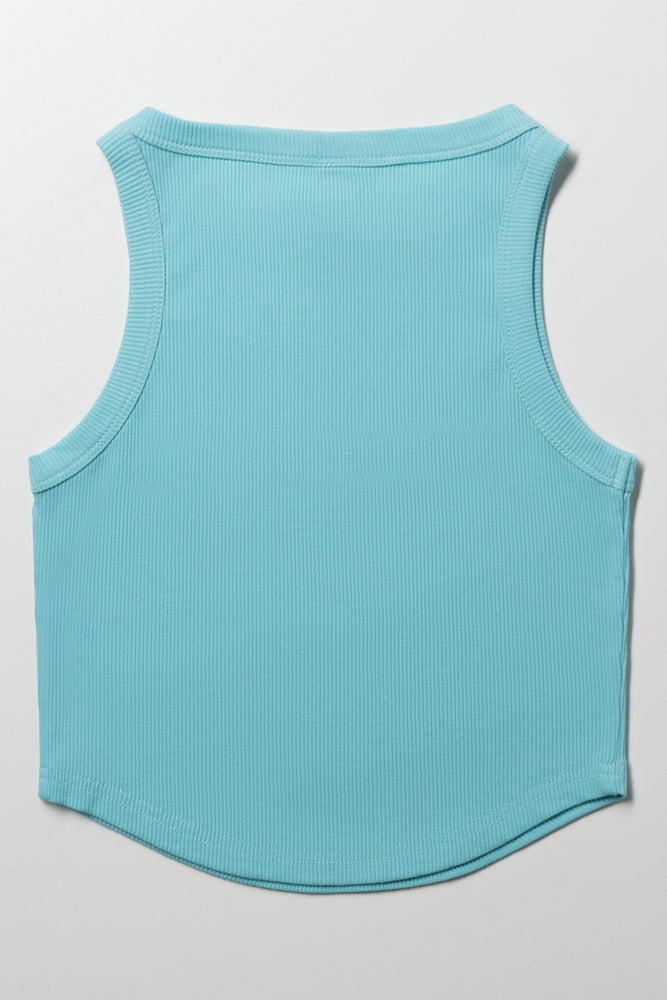 Rib Tank Vest Blue (2)