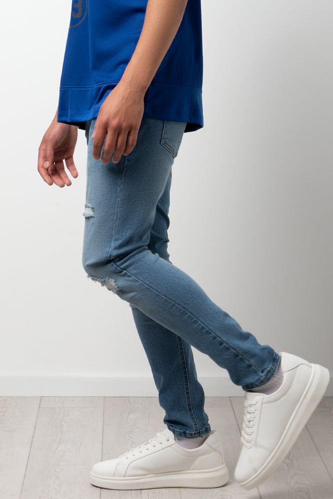 Super Skinny Denim Jeans Light Blue