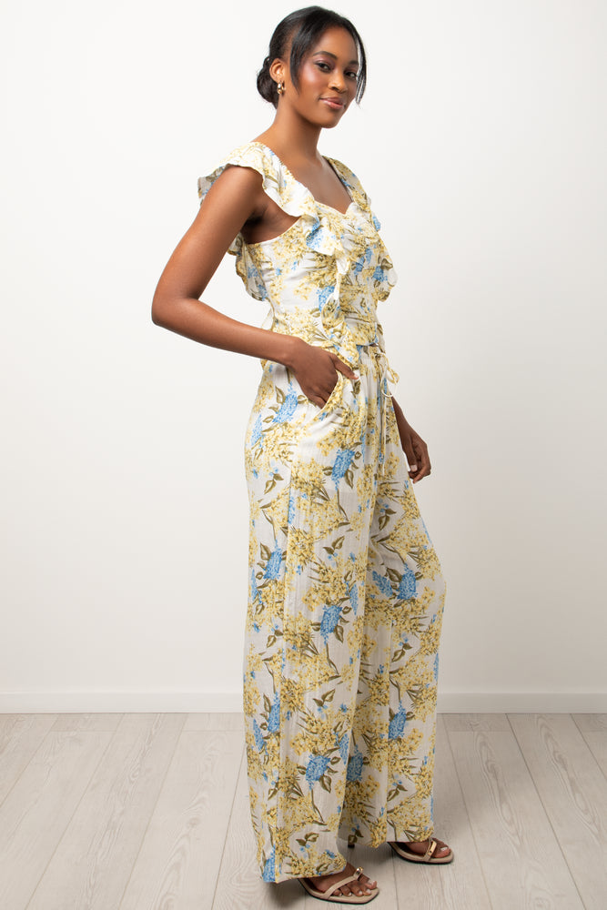 Sleeveless Frill Top Yellow