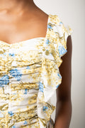 Sleeveless Frill Top Yellow (3)