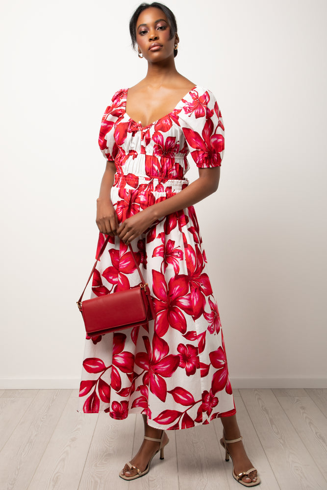 Floral Skirt Dark Pink