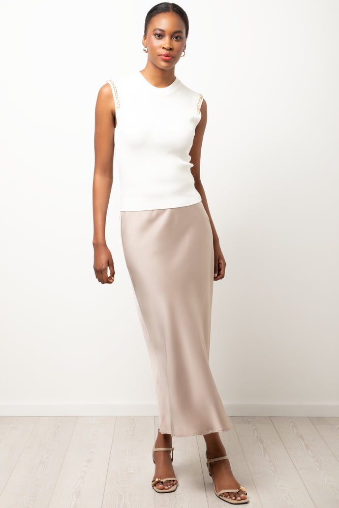 Satin Skirt Natural