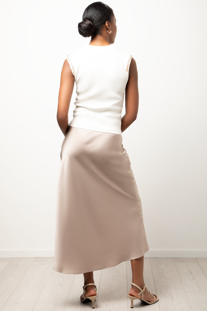 Satin Skirt Natural (2)