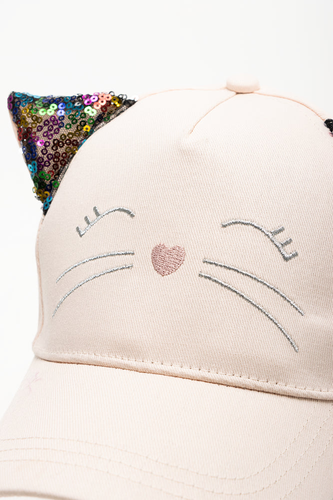 Cat Ears Peak Cap Light Pink (2)