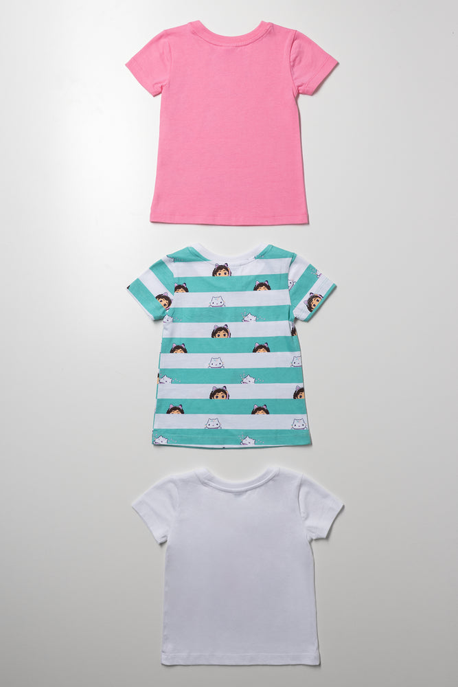 3 Pack Stripe Short Sleeve T-Shirts Multi (2)