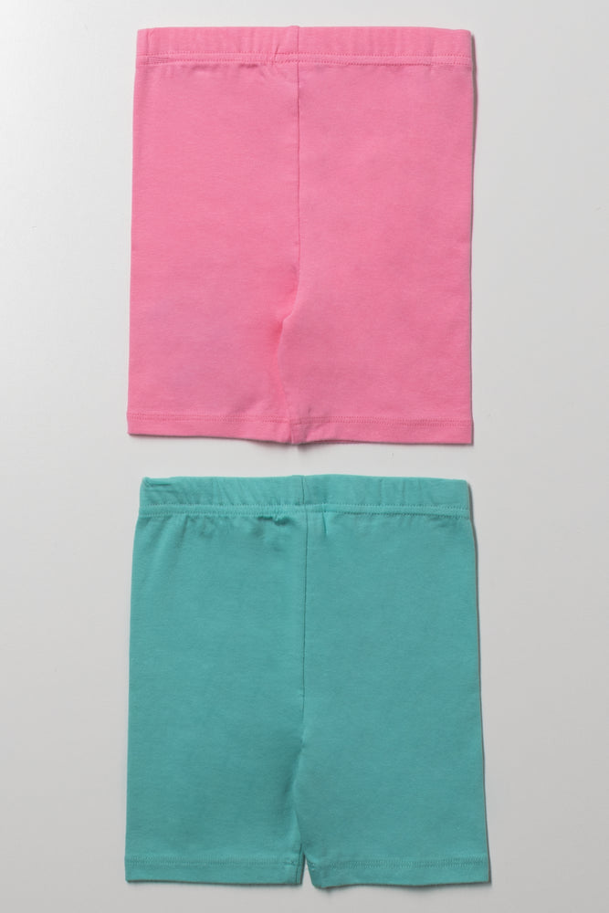 2 Pack Gabby's Dollhouse Cycle Shorts Blue And Pink (2)