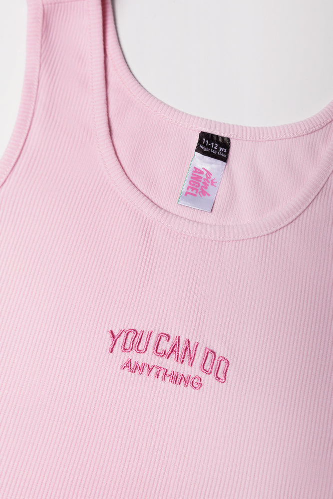 Rib Vest Pink (1)