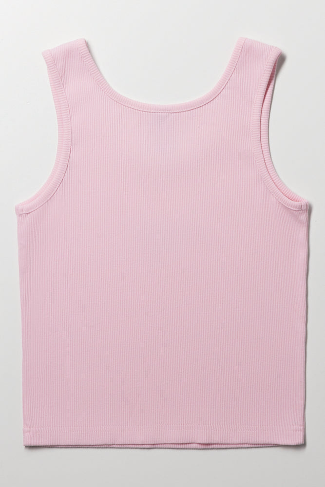 Rib Vest Pink (2)