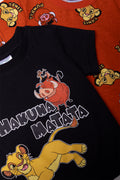 Lion King 2 Pack T-Shirts Black And Dark Orange (1)