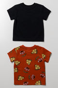 Lion King 2 Pack T-Shirts Black And Dark Orange (2)