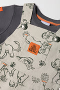 Lion King Dungaree Set Natural (1)