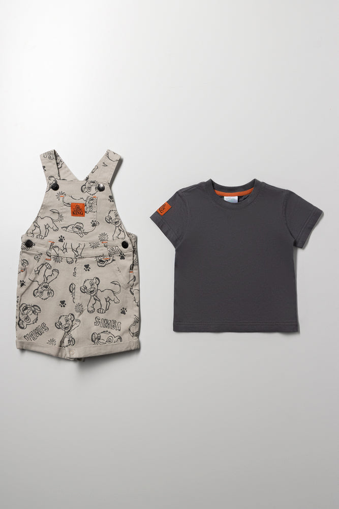 Lion King Dungaree Set Natural (2)