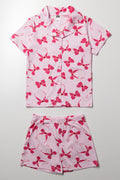 Button Through Pyjama Set Pink