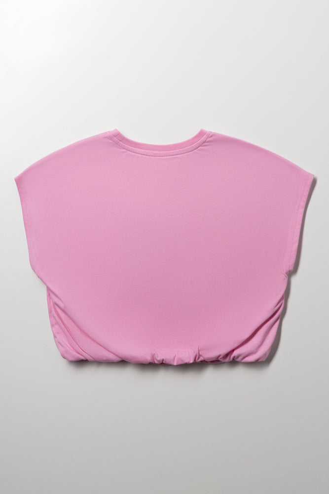 Barbie Elasticated Hem Top Pink (2)