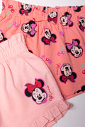 Minnie Mouse 2 Pack Shorts Pink (1)