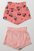 Minnie Mouse 2 Pack Shorts Pink (2)