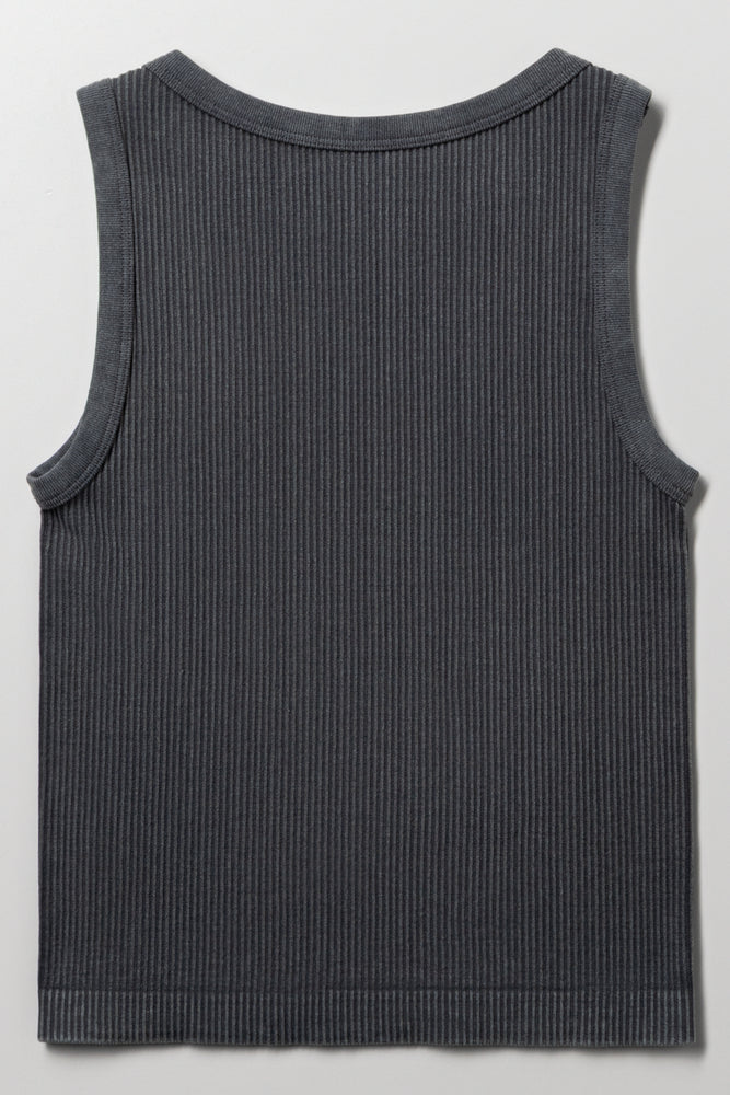 Seamless Vest Dark Grey (2)