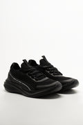 Mesh Lace Up Trainers Black