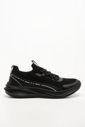 Mesh Lace Up Trainers Black (1)
