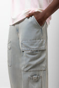 Cargo Denim Jeans Light Blue (3)