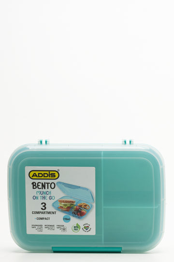 Addis 3 Compartment Lunch Box Aqua