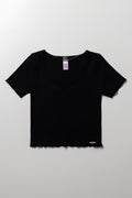 Seamless Short Sleeve T-Shirt Black