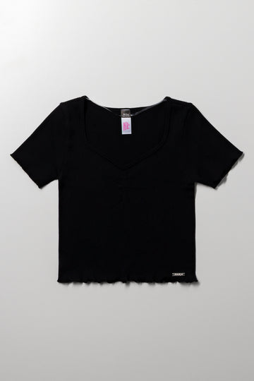 Seamless Short Sleeve T-Shirt Black