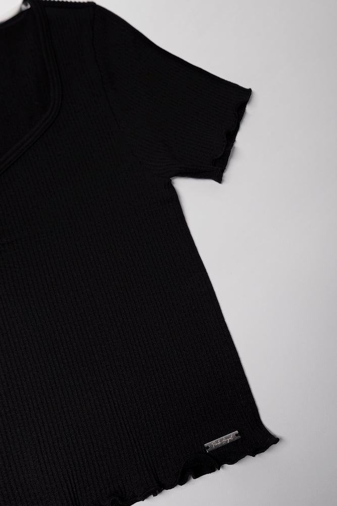 Seamless Short Sleeve T-Shirt Black