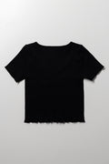 Seamless Short Sleeve T-Shirt Black (2)