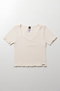 Seamless Short Sleeve T-Shirt Cream