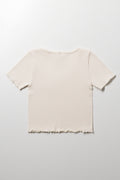 Seamless Short Sleeve T-Shirt Cream (2)