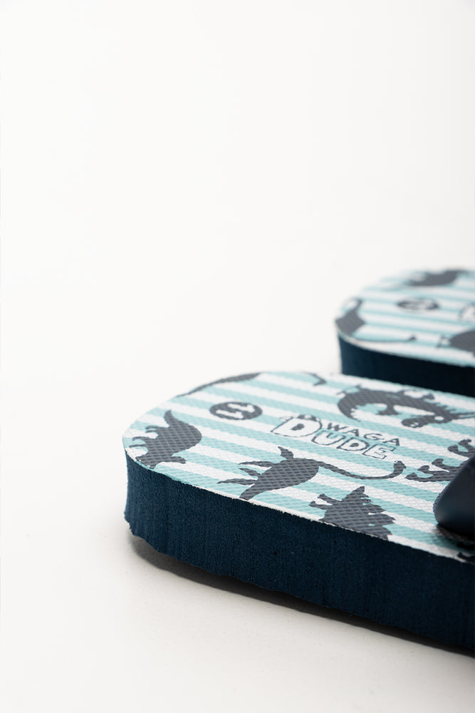 Dino Flip Flops Navy (3)