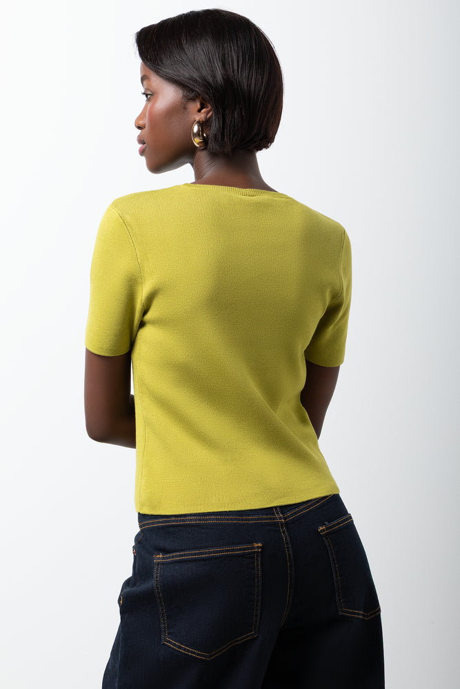 Short Sleeve Crew Neck T-Shirt Green (2)
