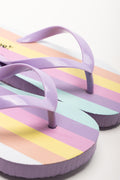 Stripe Flip Flops Lilac (2)