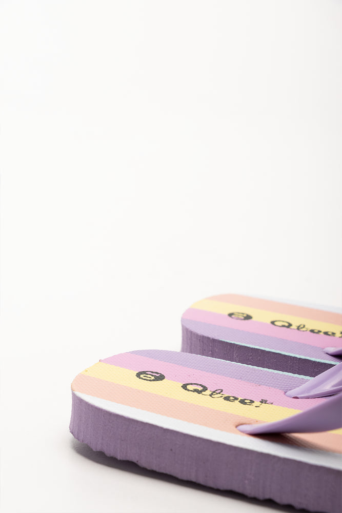 Stripe Flip Flops Lilac (3)