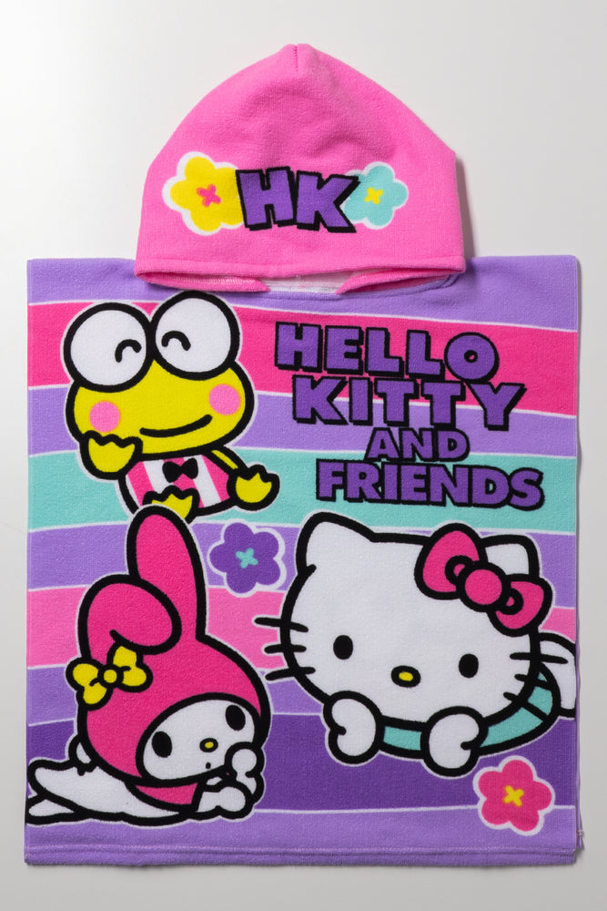 Hello Kitty Hooded Towel Pink