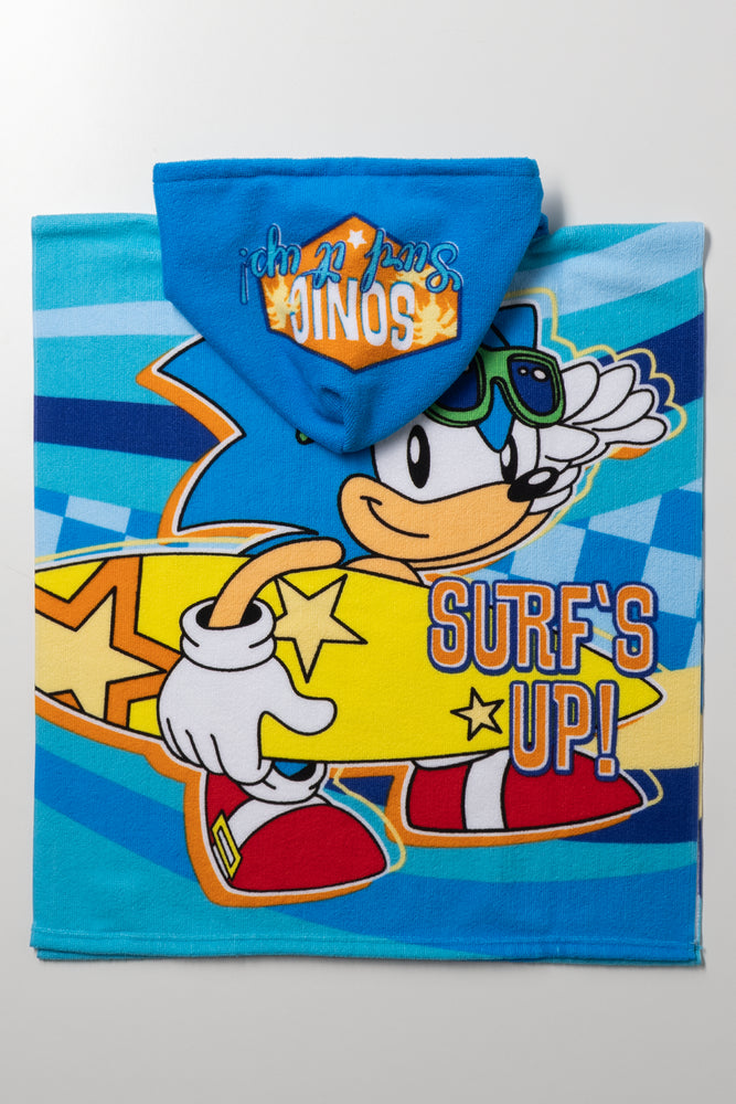 Sonic Hooded Towel Blue (2)