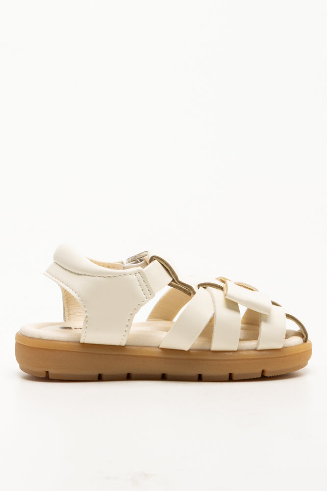 Closed Toe Sandals White
