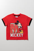 Mickey Mouse Short Sleeve T-Shirt Red