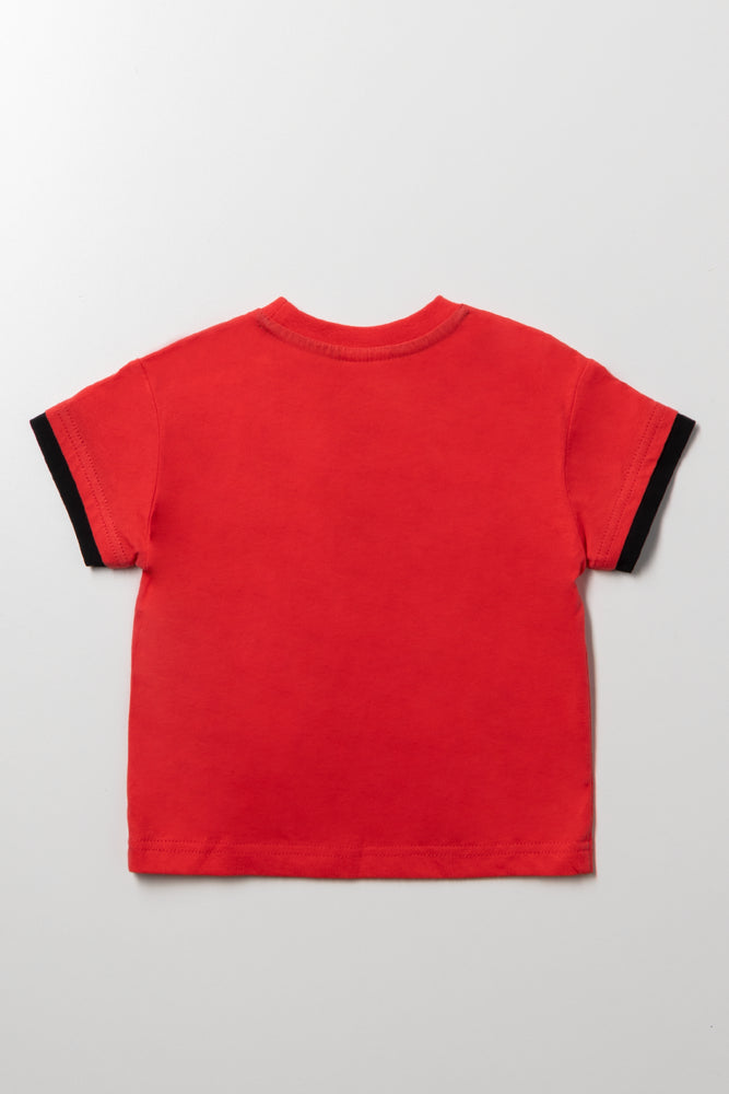 Mickey Mouse Short Sleeve T-Shirt Red (2)