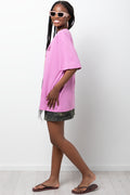 Oversized Graphic T-Shirt Pink (1)